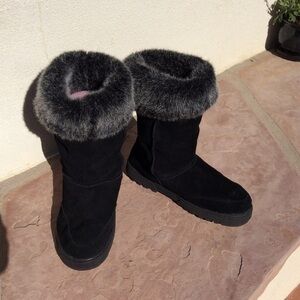 RAMPAGE Ashlee Faux Fur Slip On Boots W6